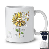 Personalized Leopard Sunflower With Tools Nurse; Lovely Flowers Custom Name Women Family T-Shirt