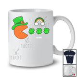 Personalized Leprechaun Eating Shamrock; Humorous St. Patrick's Day Video Games; Custom Name Gamer T-Shirt