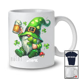 Personalized Leprechaun Gnome Drinking Beer; Happy St. Patrick's Day Custom Name Drunker T-Shirt