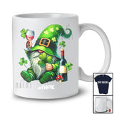 Personalized Leprechaun Gnome Drinking Wine; Happy St. Patrick's Day Custom Name Drunker T-Shirt