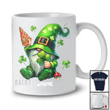 Personalized Leprechaun Gnome Eat Pizza; Happy St. Patrick's Day Custom Name Food Lover T-Shirt