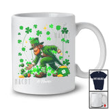 Personalized Leprechaun Playing Bocce Ball; Joyful St. Patrick's Day Shamrock; Custom Name Player T-Shirt