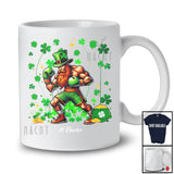 Personalized Leprechaun Playing Boxing; Joyful St. Patrick's Day Shamrock; Custom Name Player T-Shirt