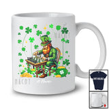 Personalized Leprechaun Playing Chess; Joyful St. Patrick's Day Shamrock; Custom Name Player T-Shirt