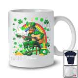 Personalized Leprechaun Playing Classic Guitar; Amazing St. Patrick's Day Custom Name Player; Rainbow T-Shirt