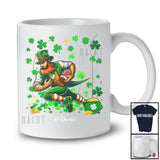 Personalized Leprechaun Playing Football; Joyful St. Patrick's Day Shamrock; Custom Name Player T-Shirt