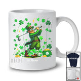 Personalized Leprechaun Playing Golf; Joyful St. Patrick's Day Shamrock; Custom Name Player T-Shirt
