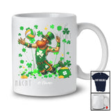 Personalized Leprechaun Playing Volleyball; Joyful St. Patrick's Day Shamrock; Custom Name Player T-Shirt