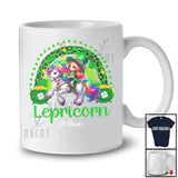Personalized Lepricorn; Lovely St. Patrick's Day Custom Name Girl Riding Unicorn Leprechaun T-Shirt
