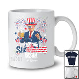 Personalized Let Shenanigans Begin; Joyful 4th Of July Trump Drinking; Custom Name Drunker T-Shirt