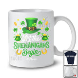 Personalized Let Shenanigans Begin; Joyful St. Patrick's Day Custom Name Leprechaun Hat Shamrock T-Shirt
