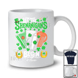 Personalized Let Shenanigans Begin; Joyful St. Patrick's Day Irish; Custom Name Accordion Player T-Shirt