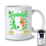 Personalized Let Shenanigans Begin; Joyful St. Patrick's Day Irish; Custom Name Bocce Ball Player T-Shirt