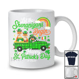 Personalized Let The Shenanigans Begin; Lovely St. Patrick's Day Custom Name Fox On Pickup T-Shirt