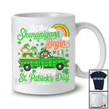 Personalized Let The Shenanigans Begin; Lovely St. Patrick's Day Custom Name Gnome On Pickup T-Shirt