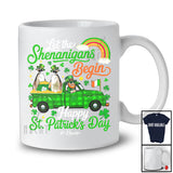 Personalized Let The Shenanigans Begin; Lovely St. Patrick's Day Custom Name Penguin On Pickup T-Shirt