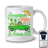 Personalized Let The Shenanigans Begin; Lovely St. Patrick's Day Custom Name Snake On Pickup T-Shirt