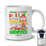 Personalized Let's Bake Stuff Drink Beer Christmas Movies; Cheerful Custom Name Drinking Drunker T-Shirt
