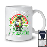 Personalized Let's Get Shamrocked; Joyful St Patrick's Day Custom Name Gnome Drinking; Rainbow T-Shirt