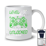 Personalized Level 100 Days Of School Unlocked; Lovely Custom Name Gamer Boys; Gaming T-Shirt