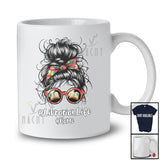 Personalized Librarianlife; Proud Mother's Day Custom Name Librarian Messy Bun Hair T-Shirt