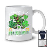 Personalized Likely To Start The Shenanigans; Joyful St. Patrick's Day Custom Name Dabbing Leprechaun T-Shirt