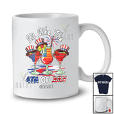 Personalized Lit Like The 4th of July; Funny Three Cocktail Glasses Drinking Patriotic Lover T-Shirt