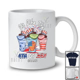Personalized Lit Like The 4th of July; Funny Three Tequila Glasses Drinking Patriotic Lover T-Shirt