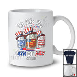 Personalized Lit Like The 4th of July; Funny Three Whiskey Glasses Drinking Patriotic Lover T-Shirt