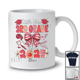Personalized Little Miss 3rd Grade Grad 2025; Lovely Graduation Custom Name Graduate Family T-Shirt