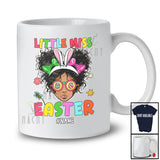 Personalized Little Miss Easter; Lovely Custom Name Afro Messy Bun Hair Bunny; Family T-Shirt