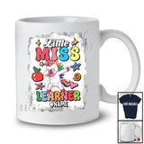 Personalized Little Miss Learner; Amazing Back To School Unicorn; Custom Name Librarian Teacher T-Shirt