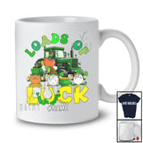 Personalized Loads Of Luck; Happy St. Patrick's Day Gnomes On Green Tractor; Shamrocks T-Shirt