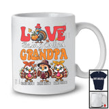 Personalized Love Being Called Grandpa, Amazing Thanksgiving Custom Name Three Turkeys, Family T-Shirt