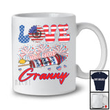 Personalized Love Being Called Granny, Proud 4th Of July USA Flag Custom Name Family, Patriotic T-Shirt