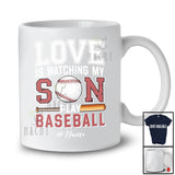 Personalized Love Watching My Son Play Baseball; Proud Father's Day Custom Name Player T-Shirt