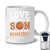 Personalized Love Watching My Son Play Basketball; Proud Father's Day Custom Name Player T-Shirt