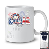 Personalized Love; Adorable 4th Of July USA Flag Custom Name Axolotl Lover; Family Group T-Shirt