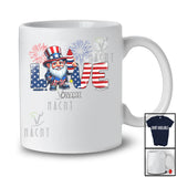 Personalized Love; Adorable 4th Of July USA Flag Custom Name Gnome Lover; Family Group T-Shirt