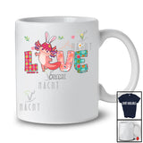 Personalized Love; Adorable Easter Egg Custom Name Bunny Axolotl Lover; Matching Family Group T-Shirt