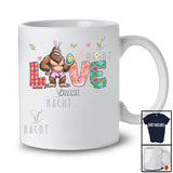 Personalized Love; Adorable Easter Egg Custom Name Bunny Bigfoot Lover; Matching Family Group T-Shirt