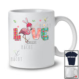 Personalized Love; Adorable Easter Egg Custom Name Bunny Flamingo Lover; Family Group T-Shirt