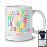 Personalized Loved My Class For 100 Days Of School; Joyful Groovy Flowers; Custom Name Teacher T-Shirt