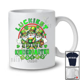 Personalized Luckiest Kindergarten Squad; Lovely St. Patrick's Day 3 Gnomes; Custom Name Teacher T-Shirt