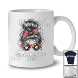 Personalized LunchLadylife; Proud Mother's Day Custom Name Lunch Lady Messy Bun Hair T-Shirt