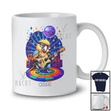 Personalized Macaw Sunglasses Disco Playing Rock Guitar; Amusing Custom Name Guitarist Music T-Shirt