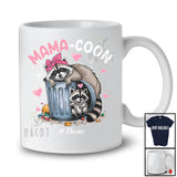 Personalized Mama-Coon; Adorable Mother's Day Raccoon Trash Animal; Custom Name Family T-Shirt