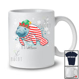 Personalized Manatee Candy Canes Cosplay; Lovely Christmas Custom Name Elf Manatee; Sea Animal T-Shirt