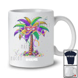 Personalized Mardi Gras Beads Palm Tree; Amazing Mardi Gras Custom Name Hawaiian; Parades T-Shirt