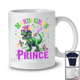 Personalized Mardi Gras Prince; Amazing Custom Name T-Rex Sunglasses Jester Hat; Boys Family T-Shirt